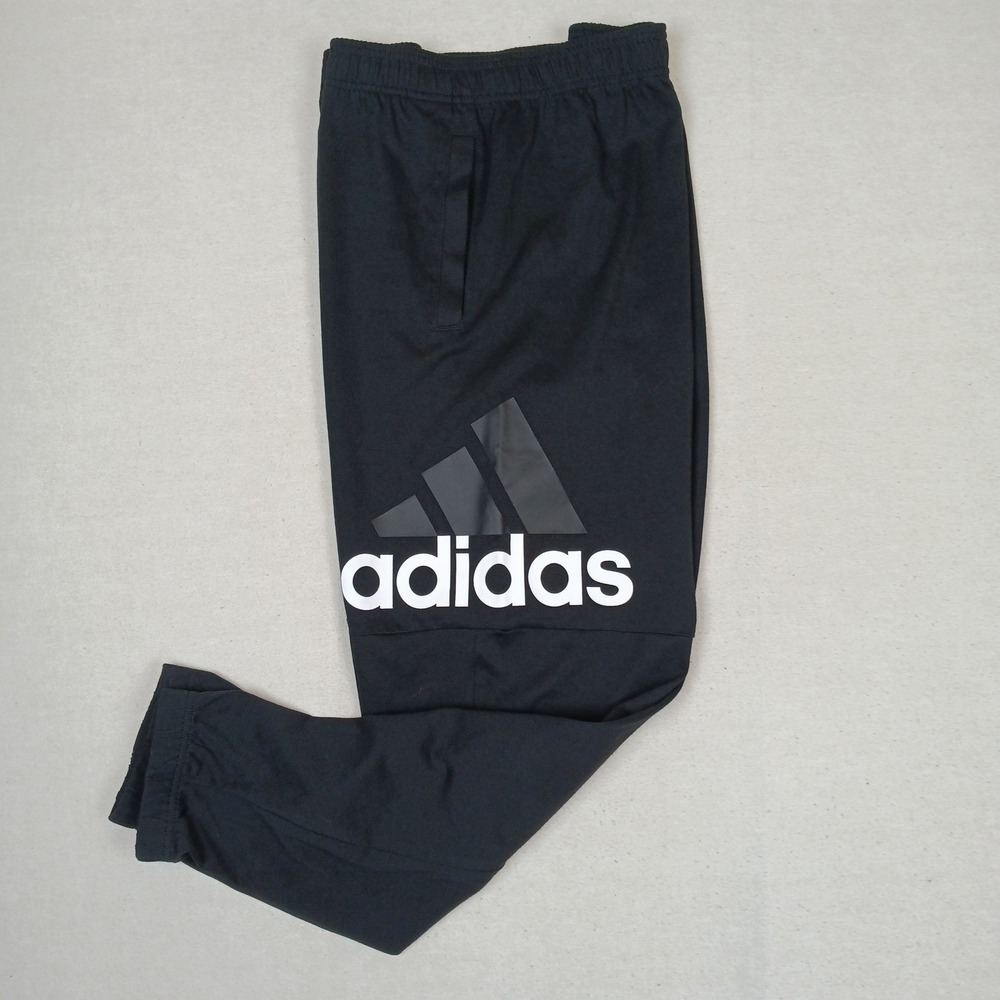 Adidas Mens 2XL Black Performance Joggers Logo SweatPants  B47217 NWT
